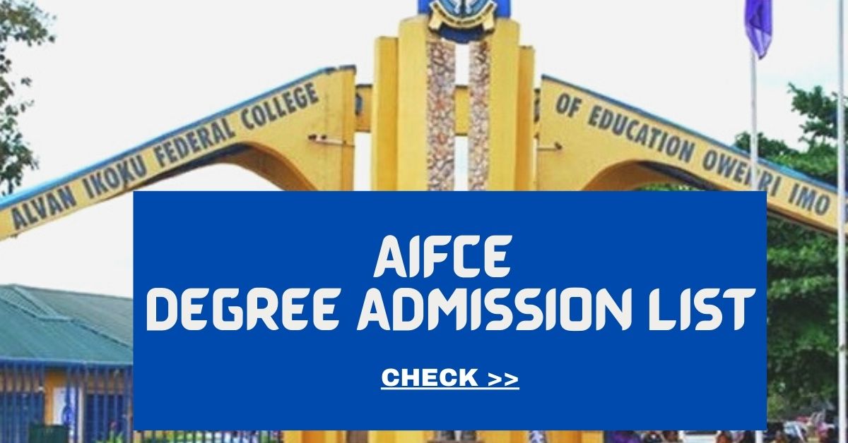 Alvan Ikoku College Degree Admission List 2022/2023